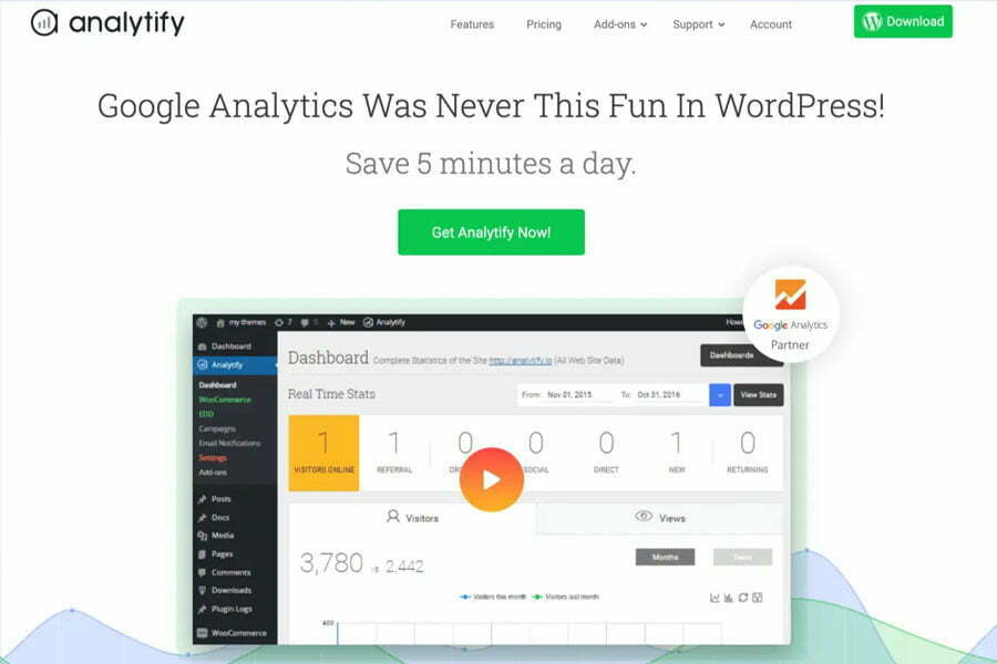 Plugin cài đặt Google Analytics Analytify